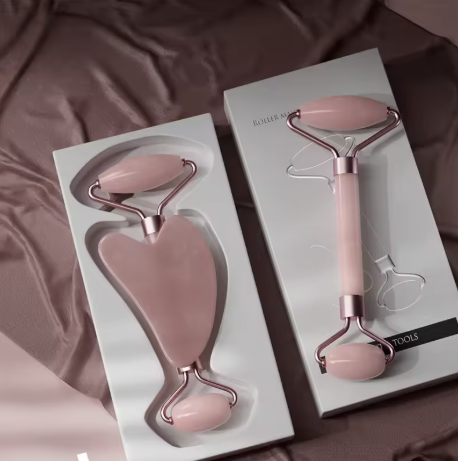 Luxury Face Roller & Gua Sha Set for Glowing Skin and Relaxation